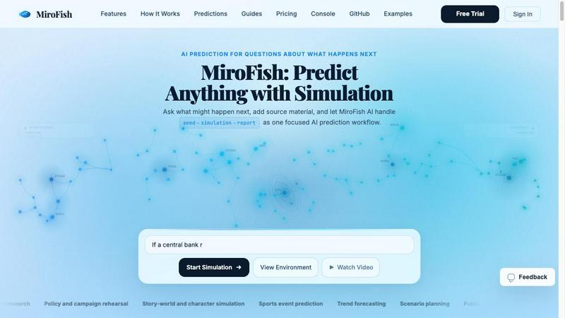 MiroFish (mirofish.work) screenshot